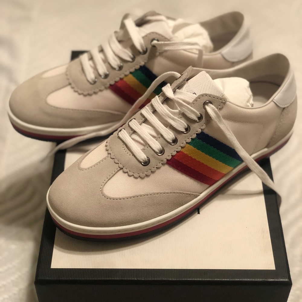 Unisex Kids Gucci Rainbow Sneakers